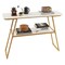 Costway 44&#x27;&#x27; Long Narrow Couch Table 2-Tier Console Table Entryway Table withStorage&#x26;Golden